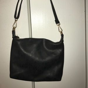 Black Leather Crossbody